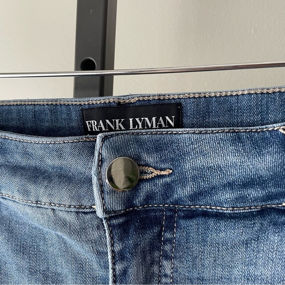 Frank Lyman Rhinestone Heart Embellished Jewelled Denim Jeans Size Medium - Picture 8 of 8